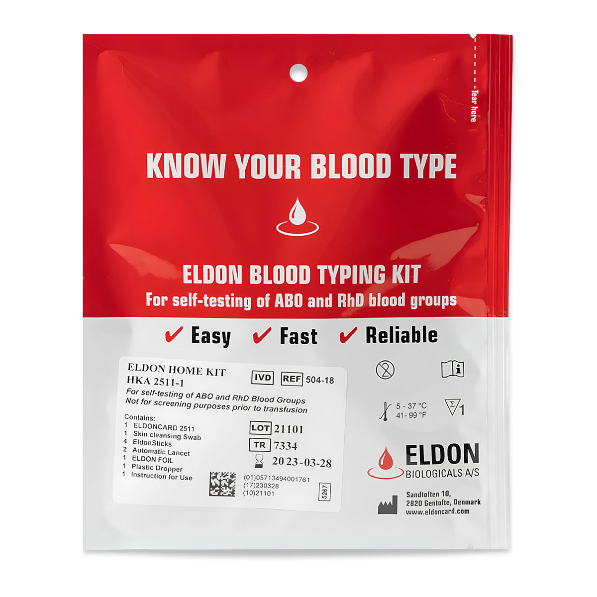Home Blood Typing Kit 7 Kits A32712