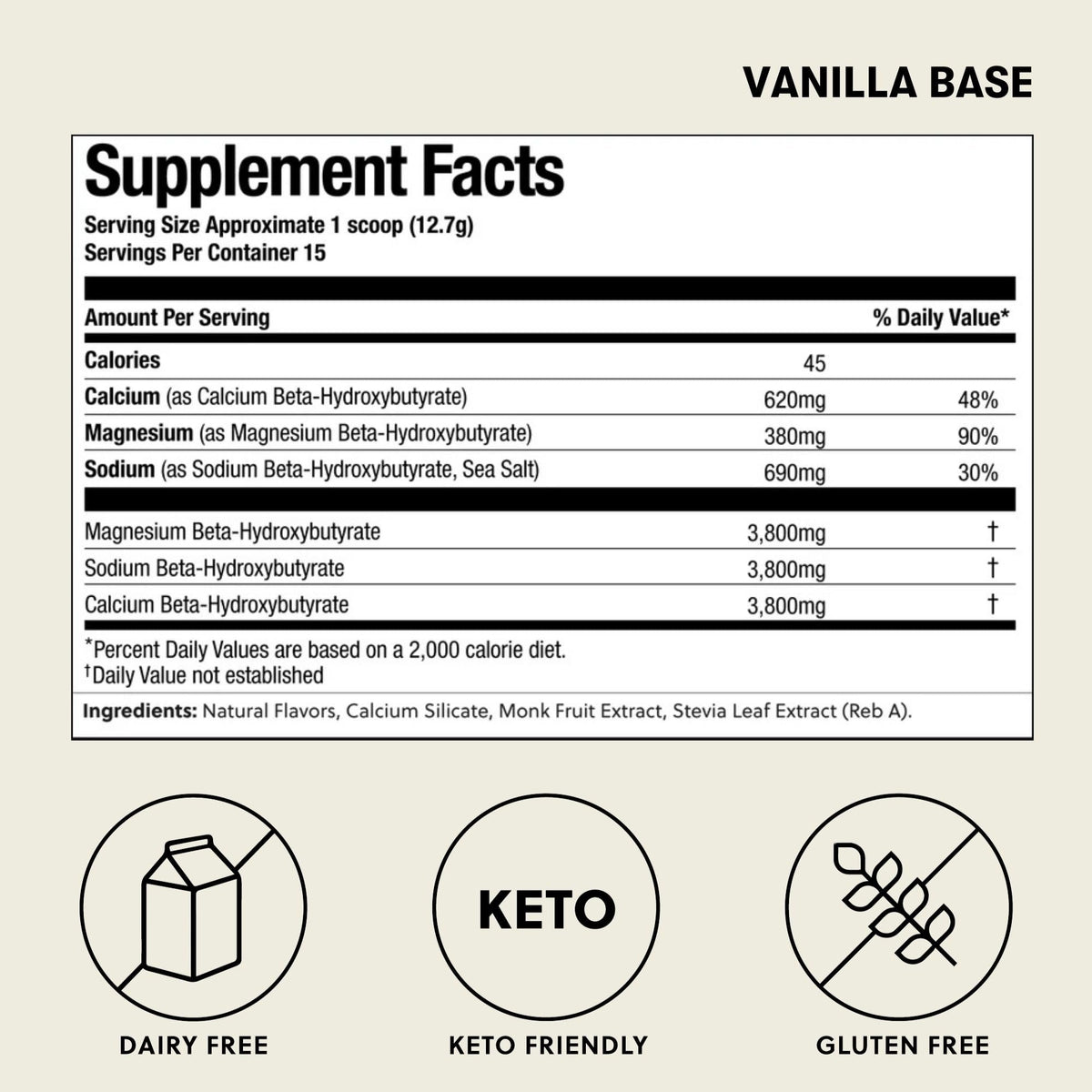 Exogenous Ketones Vanilla + Ketone Test Strips C965344