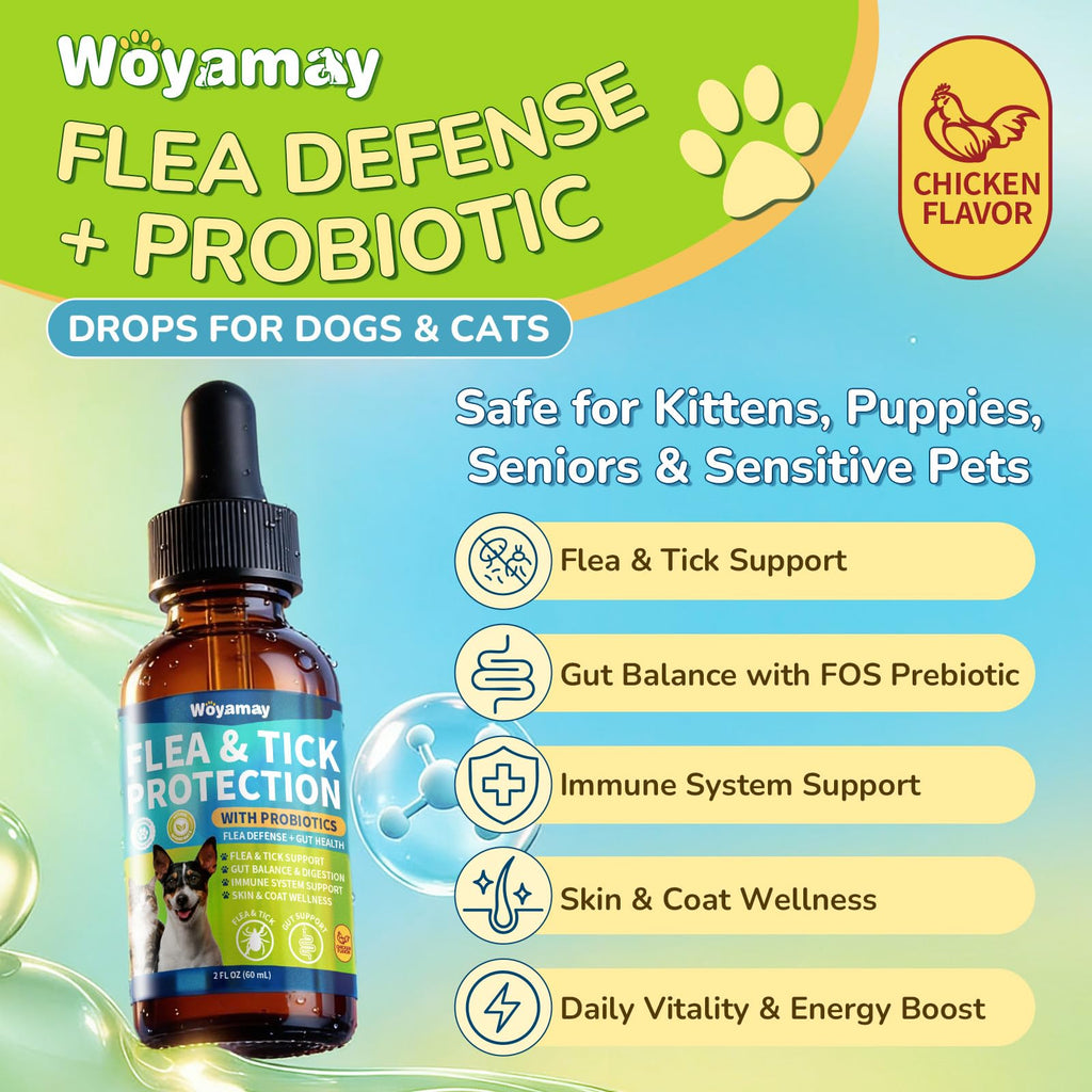 Flea and Tick Prevention Drops with Probiotics B76593