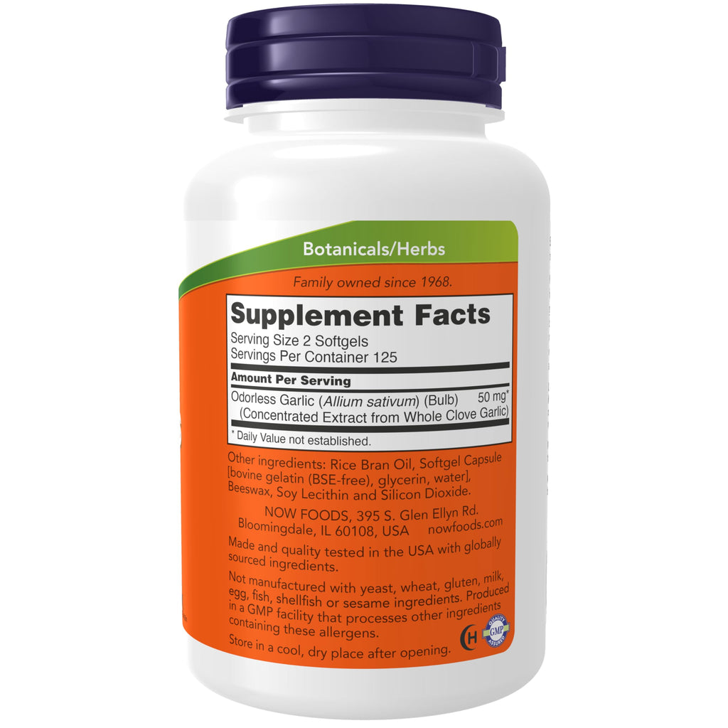 Odorless Garlic Concentrated Extract 250 Softgels C334354