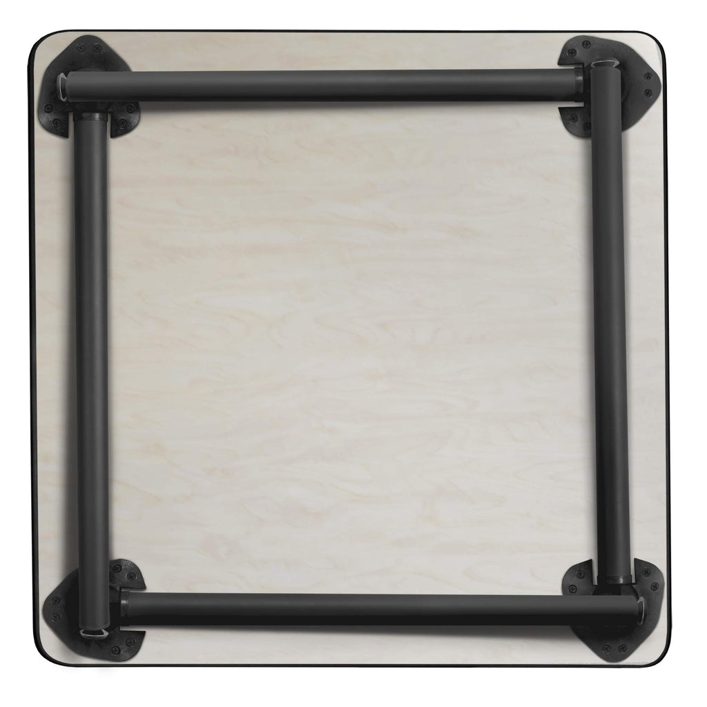 Small Square Breakroom Table with Black Folding Legs B9119