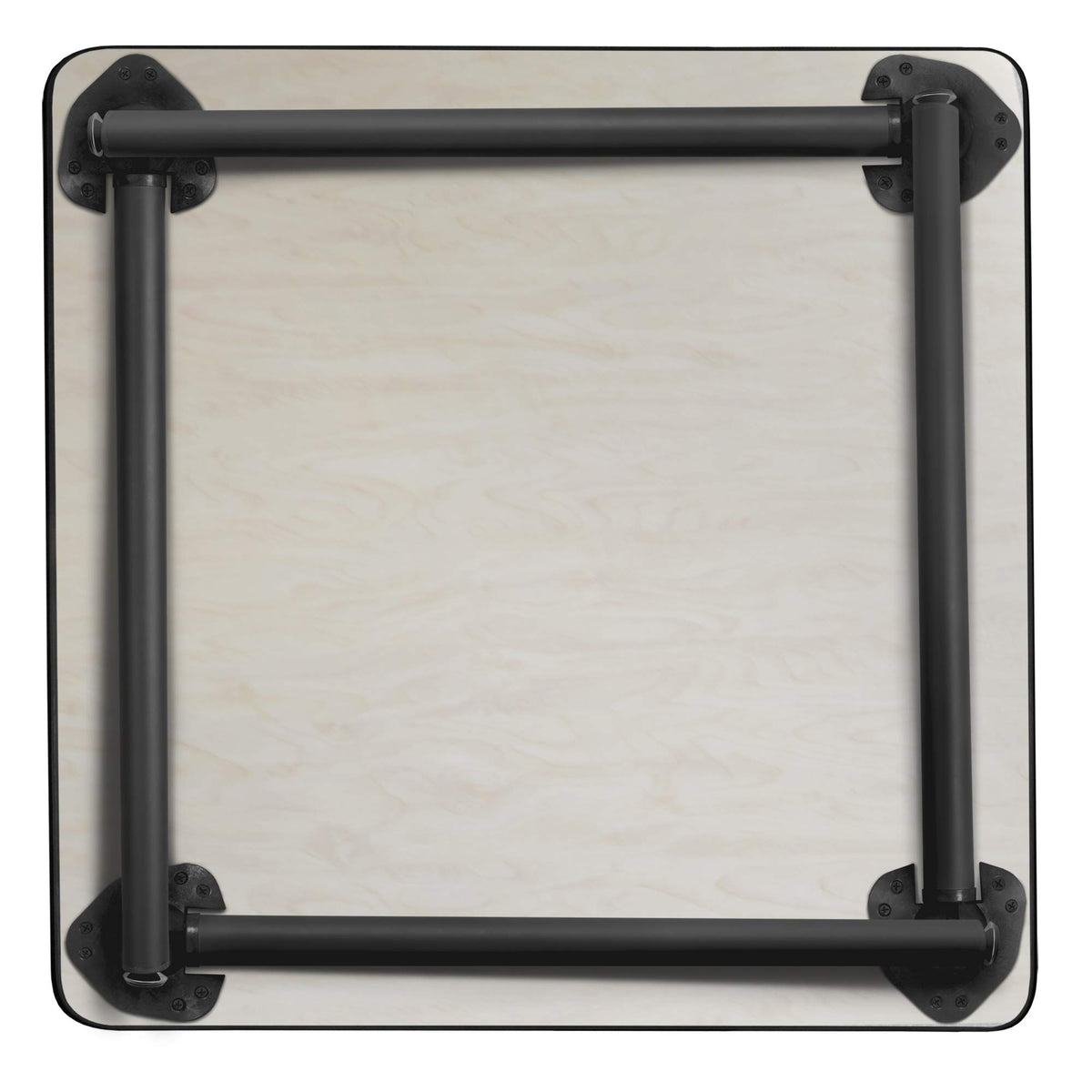 Small Square Breakroom Table with Black Folding Legs B9119
