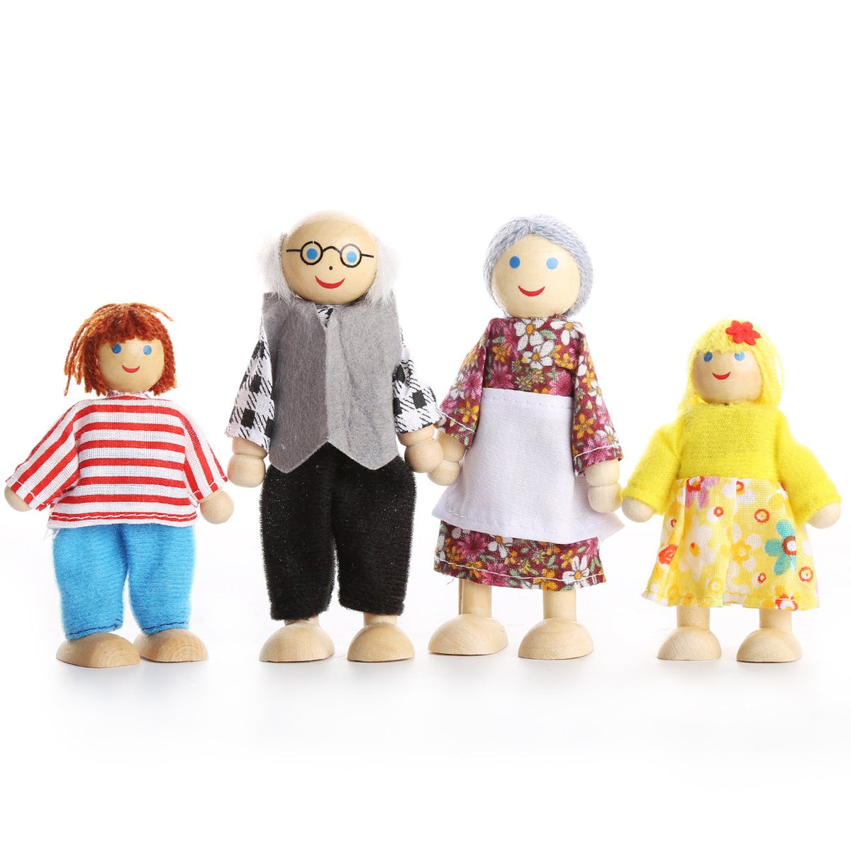 Dollhouse Figures Set of 7 with Dog R1583