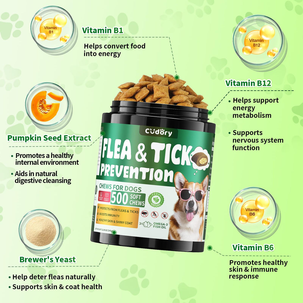 Flea and Tick Prevention for Dogs Chews Q997
