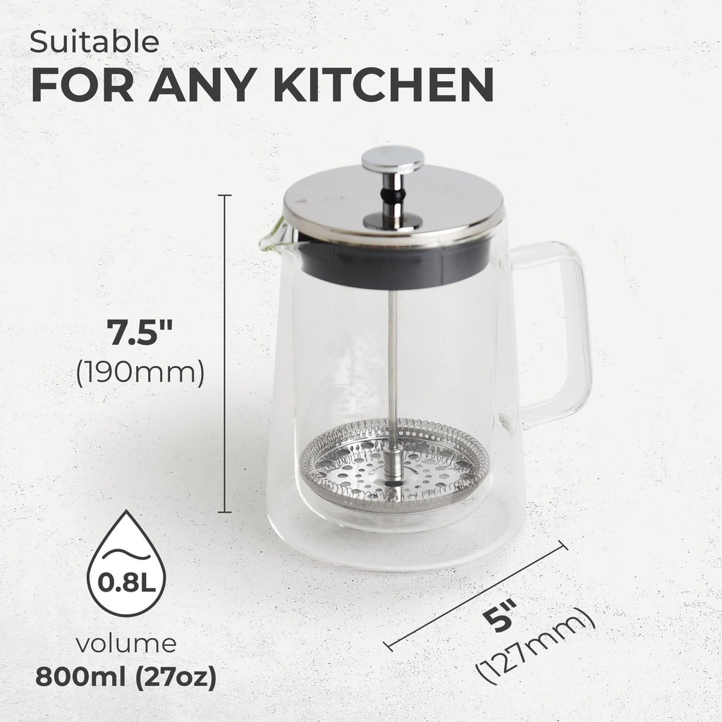Glass French Press Coffee Maker 27oz L874