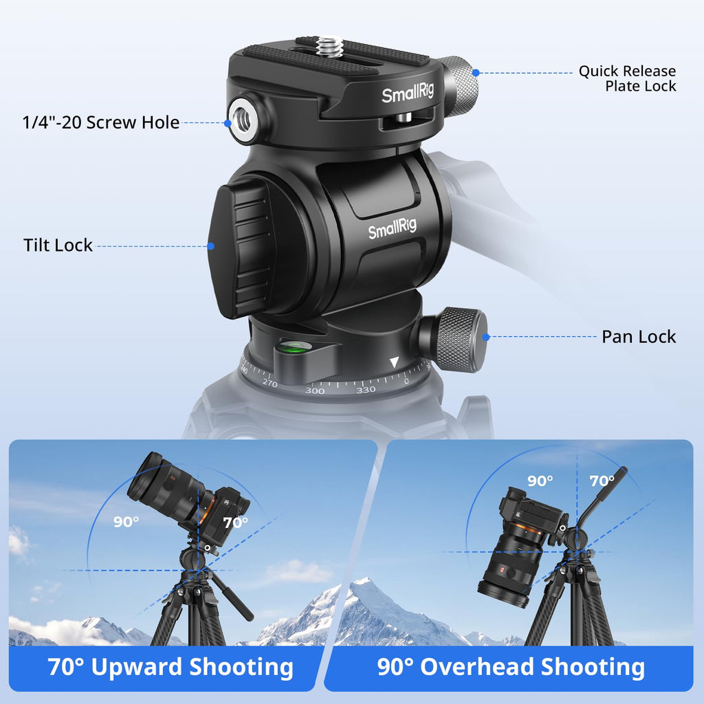 Carbon Fiber Compact Travel Tripod with Fluid Head Z305546