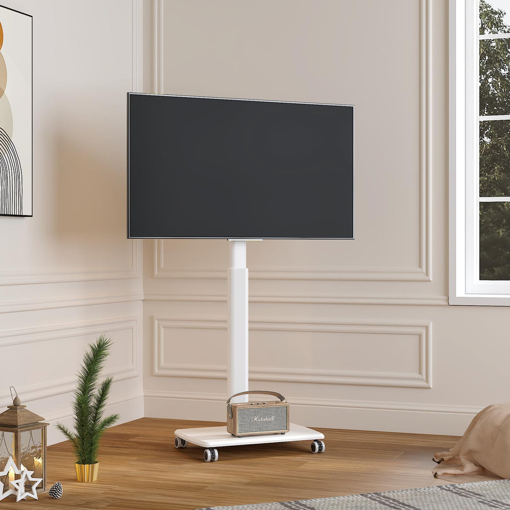 White Rolling TV Stand T243383