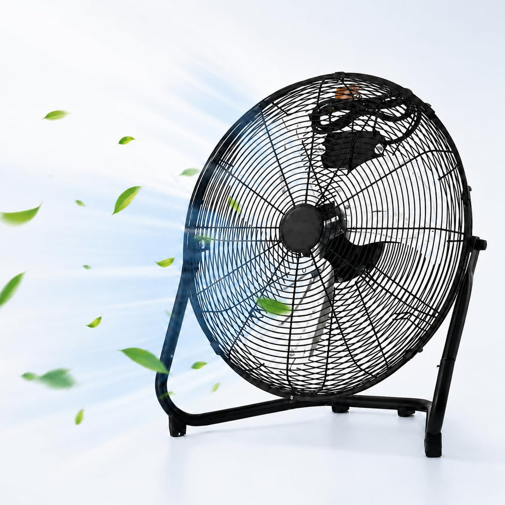 20 Inch Industrial Floor Fan, 3 Speeds, 360° Tilt H3879