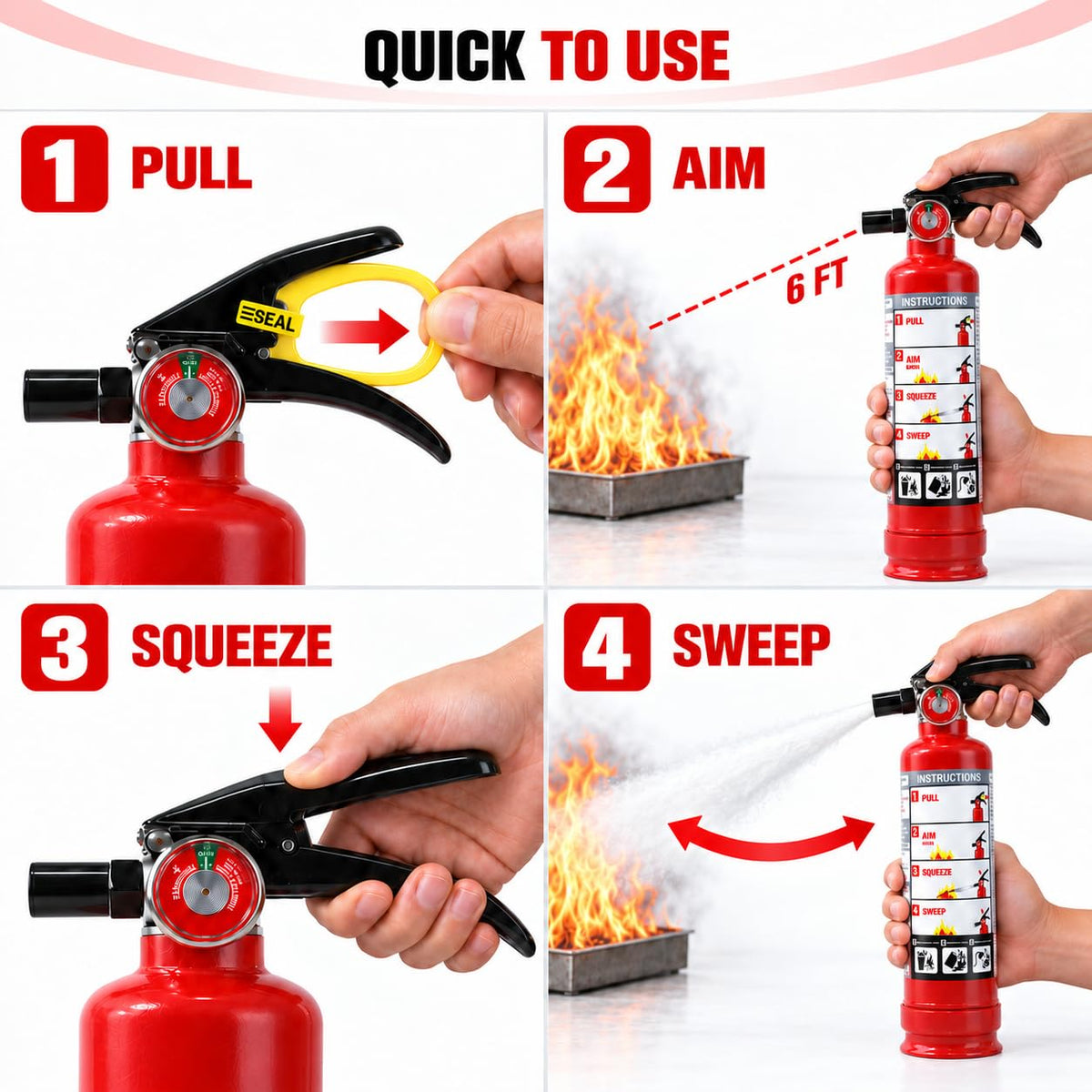 2.5 lb ABC Dry Chemical Fire Extinguishers 1-Pack W83451