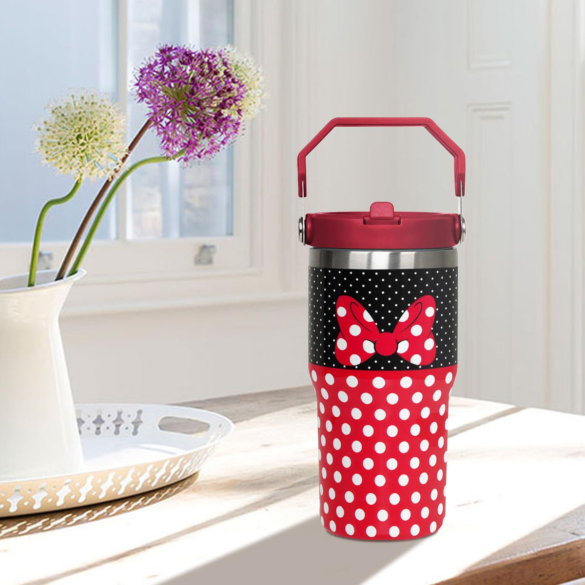 Cartoon Mouse 20 Oz Tumbler with Lid & Flip Straw Z761979