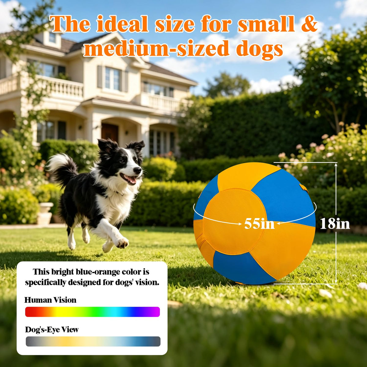18 Inch Heavy Duty Herding Ball for Dogs with 3 Handles V877260