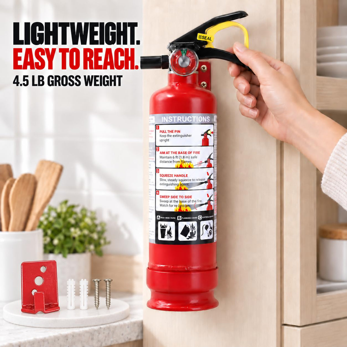 2.5 lb ABC Dry Chemical Fire Extinguishers 1-Pack W83451