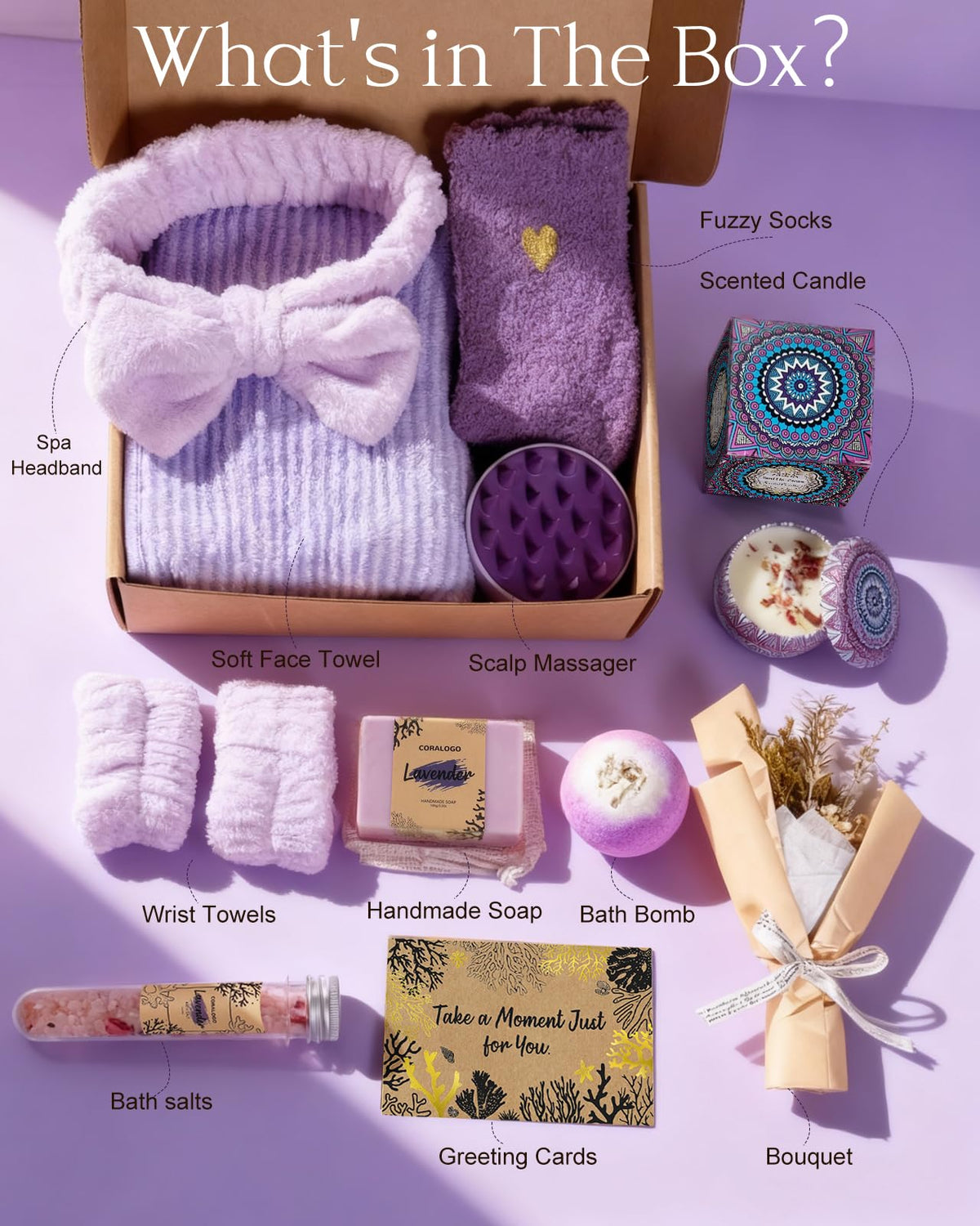 11pcs Lavender Spa Gift Baskets Z44860
