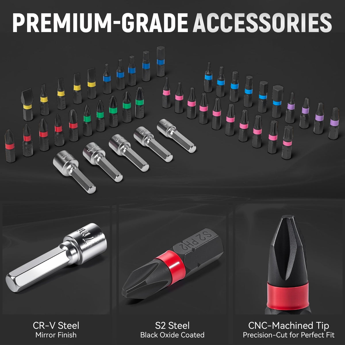 46Pcs Torque Screwdriver Set 1/4" 10-70 in-lb T2299
