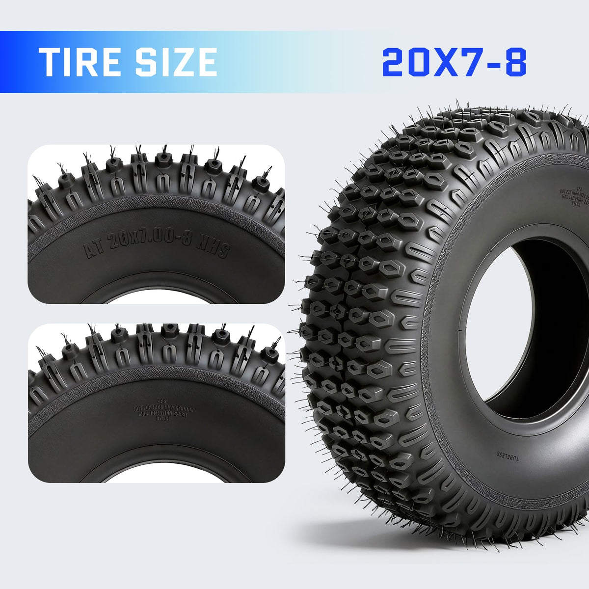 Set of 2 20x7-8 All-Terrain Tires S99498
