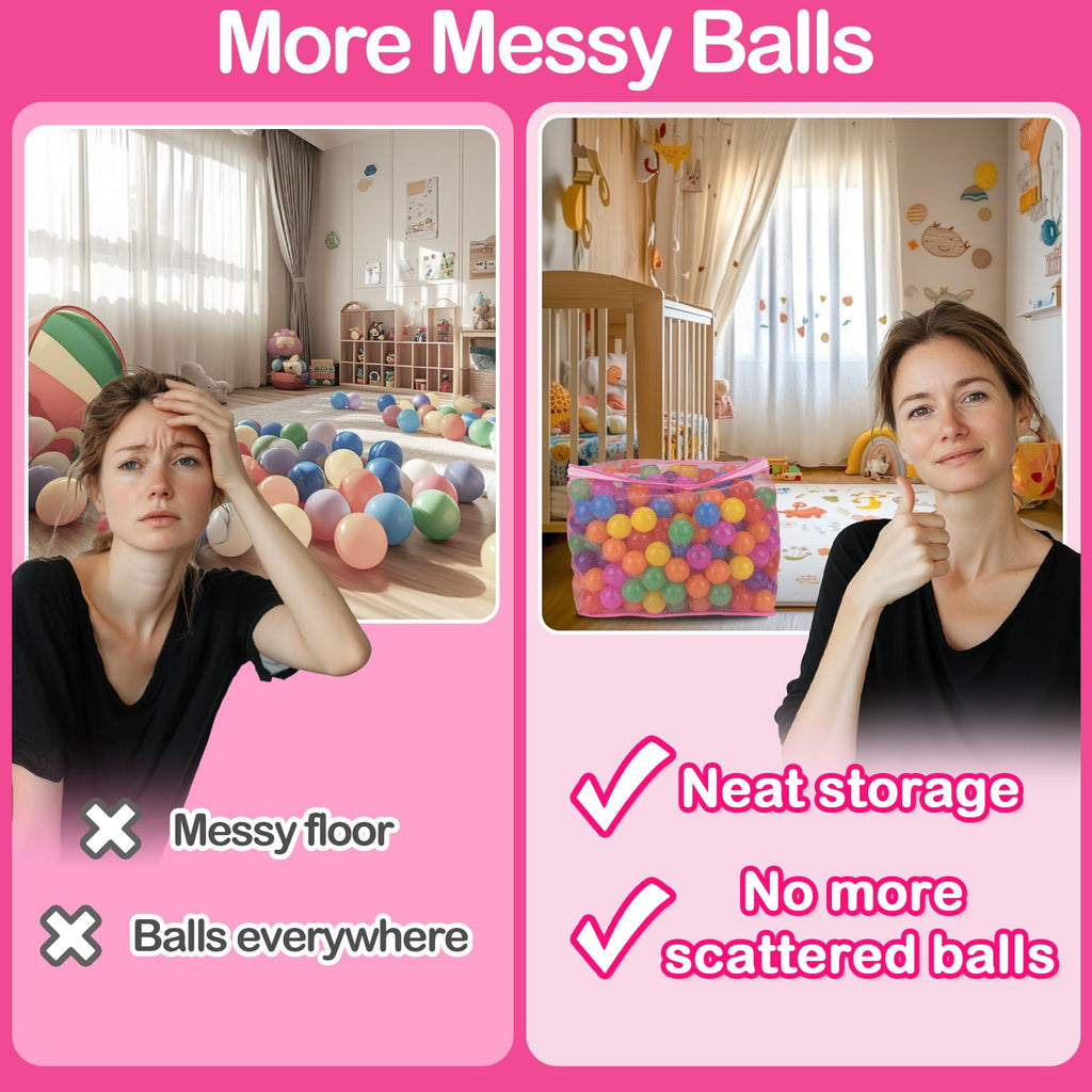 2 PCS Mesh Storage Bags with Zipper Y17295