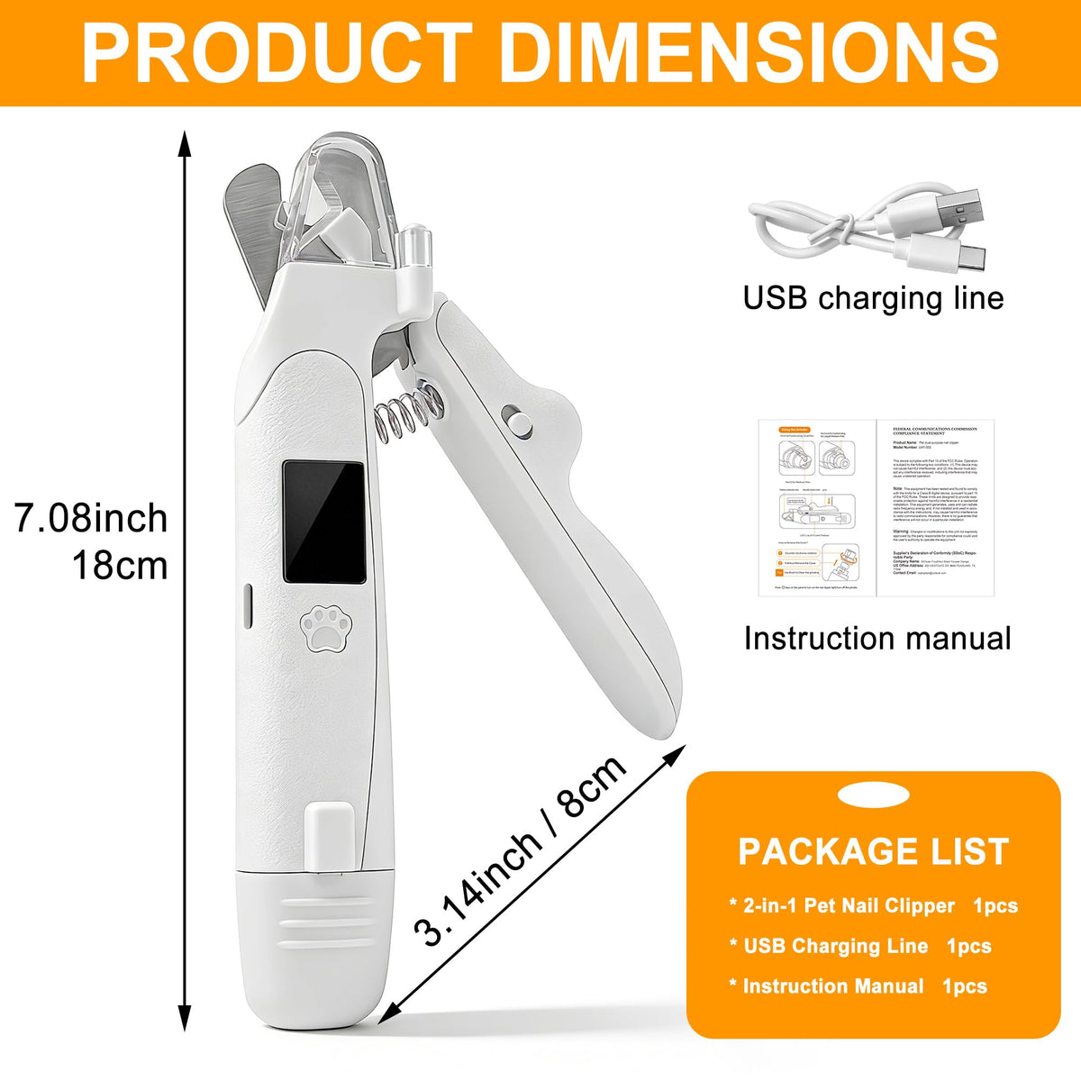 Dog Nail Clippers & Grinder with LED Light M885094