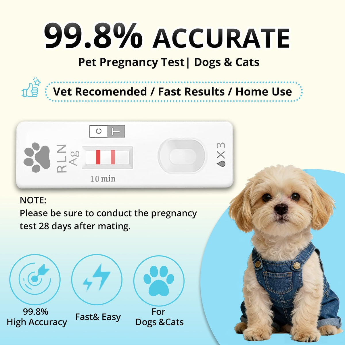 Dog & Cat Pregnancy Blood Test Kit 1 Pack Z8420