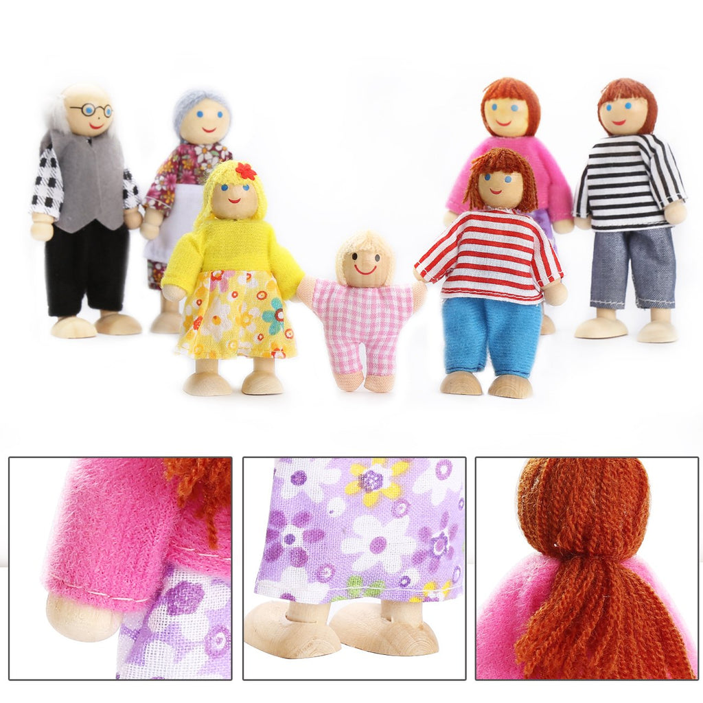 Dollhouse Figures Set of 7 with Dog R1583