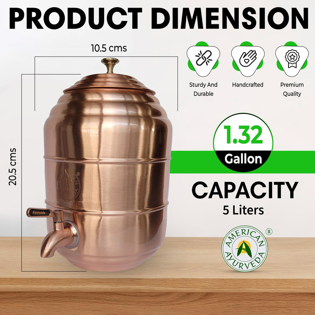 Pure Copper Water Dispenser 1.32 Gal U8725
