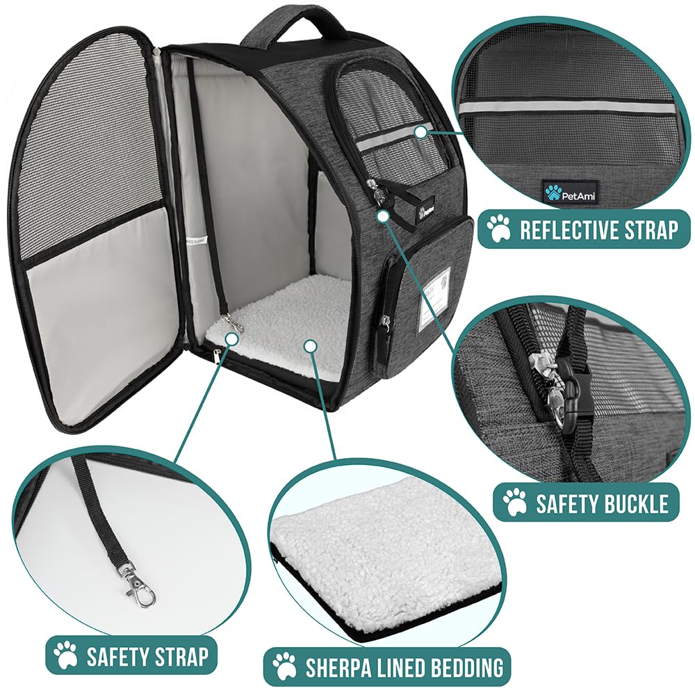 Charcoal Dog Backpack Carrier S6249