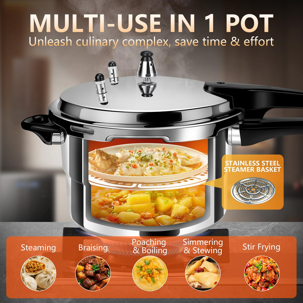 4.23 Quart Aluminum Stovetop Pressure Cooker X46946