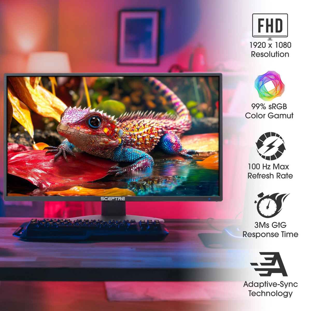 22 Inch FHD LED Monitor 75Hz 2X HDMI VGA K770247
