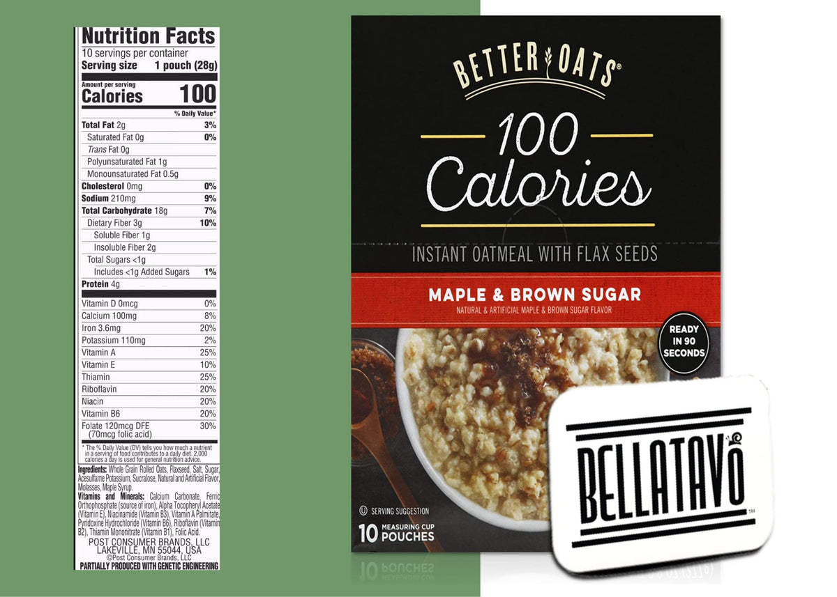 100 Calorie Instant Oatmeal Bundle with Flax Seed Y5816