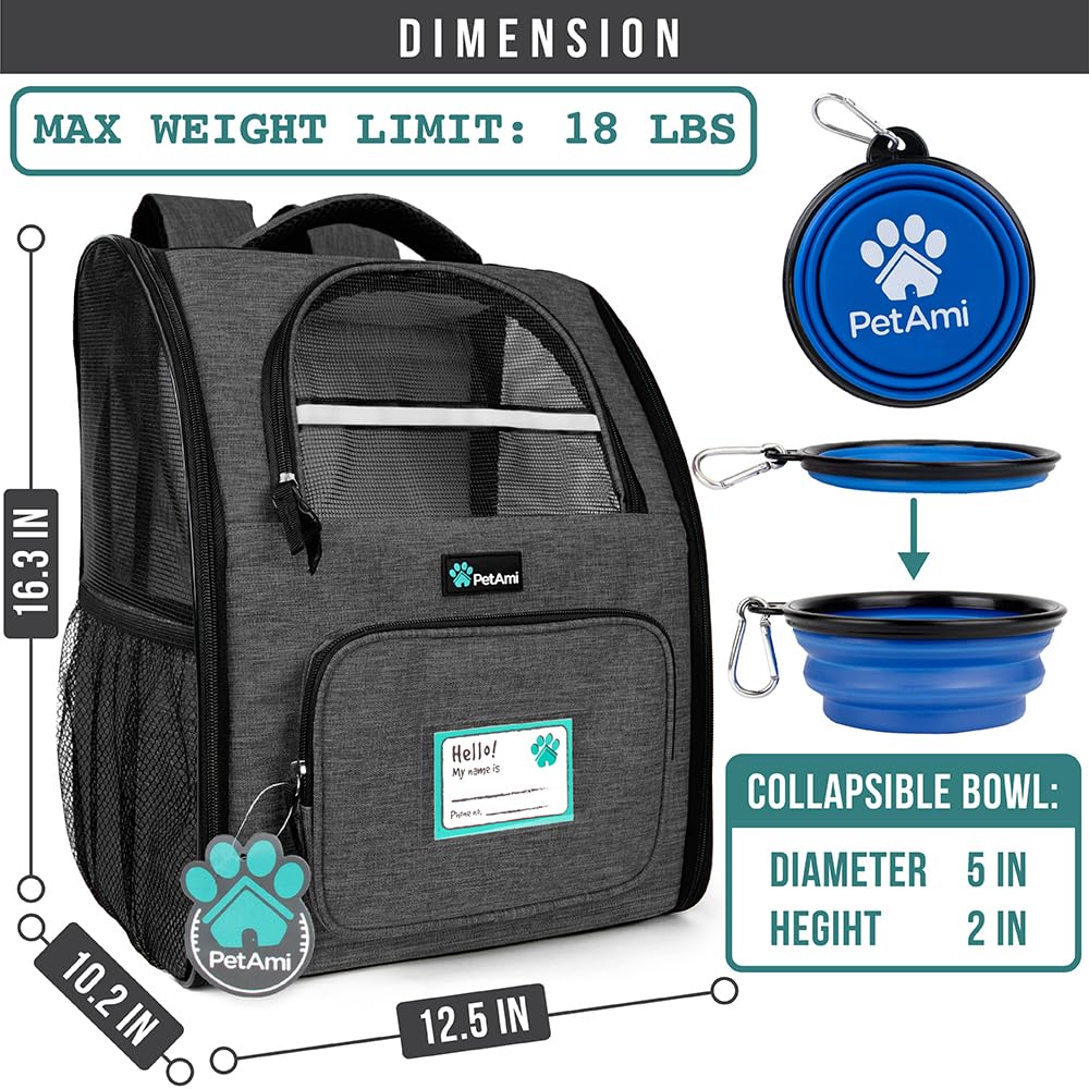 Charcoal Dog Backpack Carrier S6249