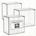 Clear Acrylic Display Boxes 3-Pack with Magnetic Lids Y7279