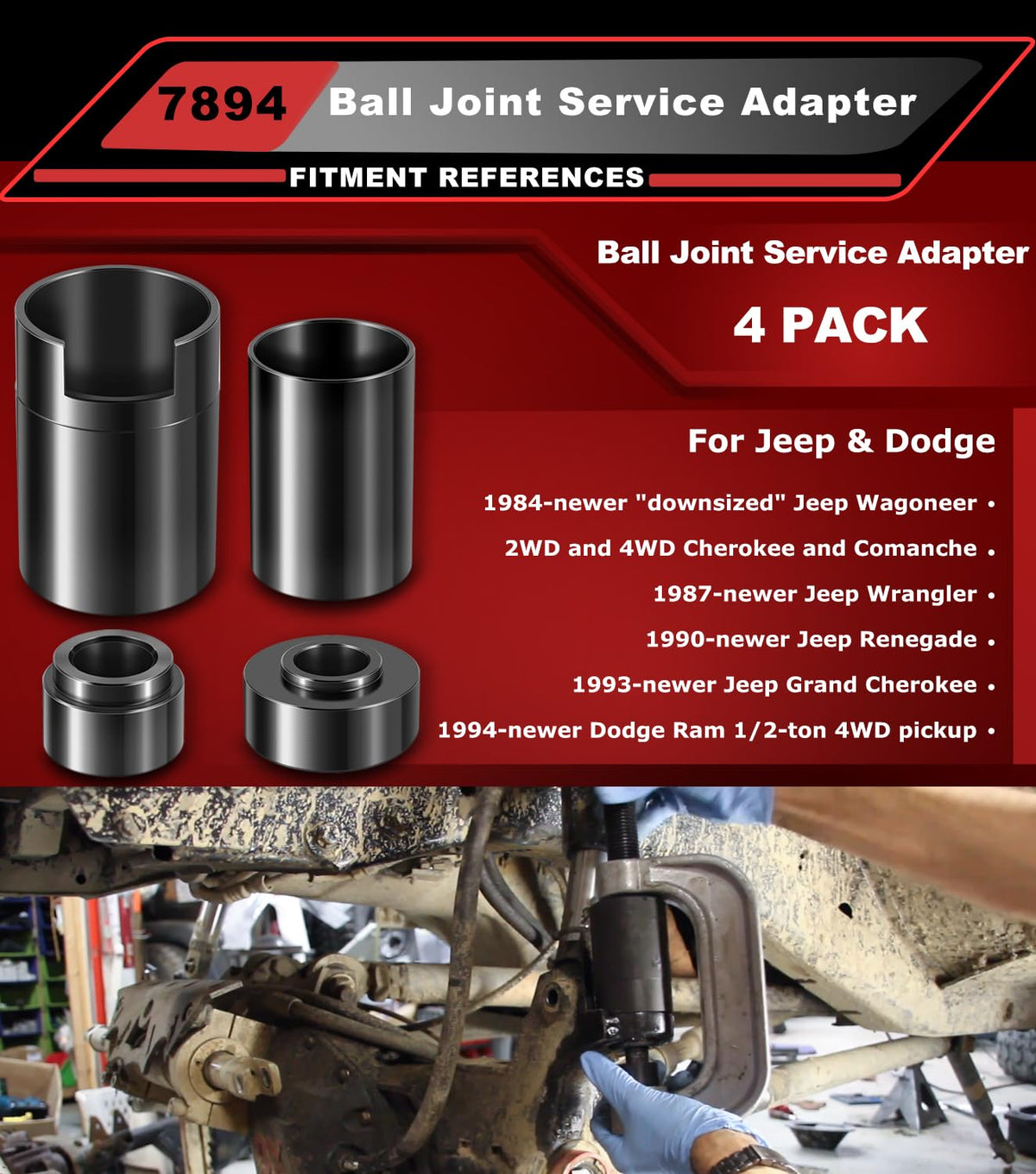 4PCS Ball Joint Service Adapter Set N730