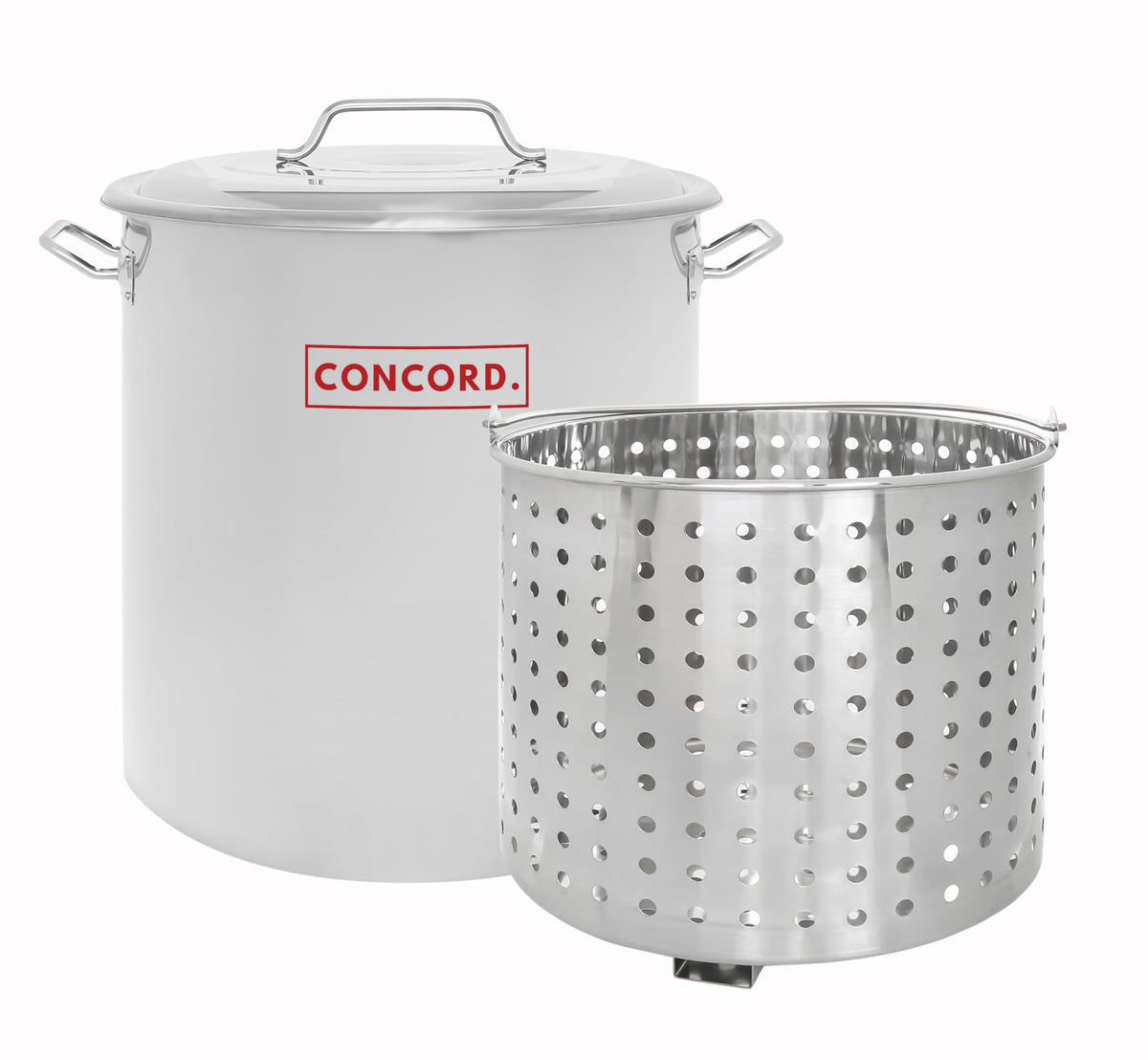 Stainless Steel 40 QT Stock Pot with Steamer Basket and Propane Burner T536