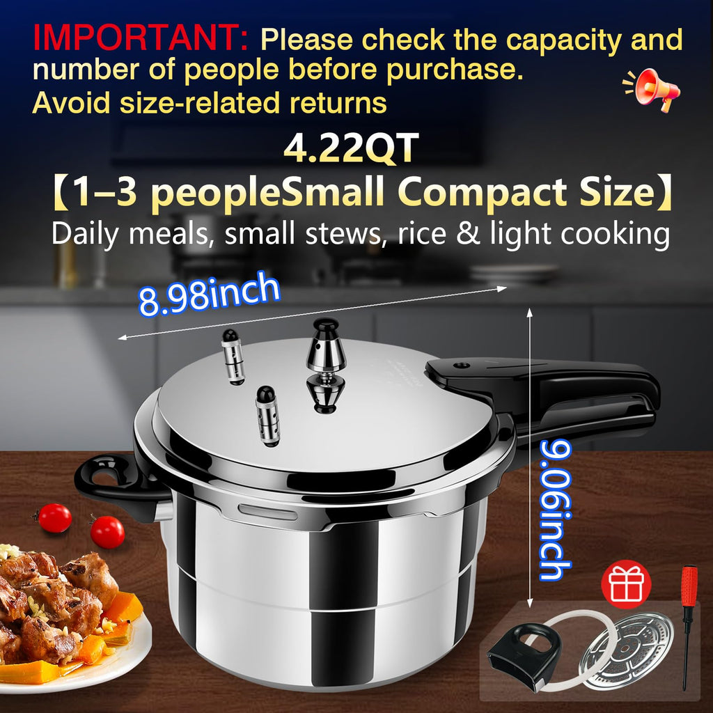 4.23 Quart Aluminum Stovetop Pressure Cooker X46946