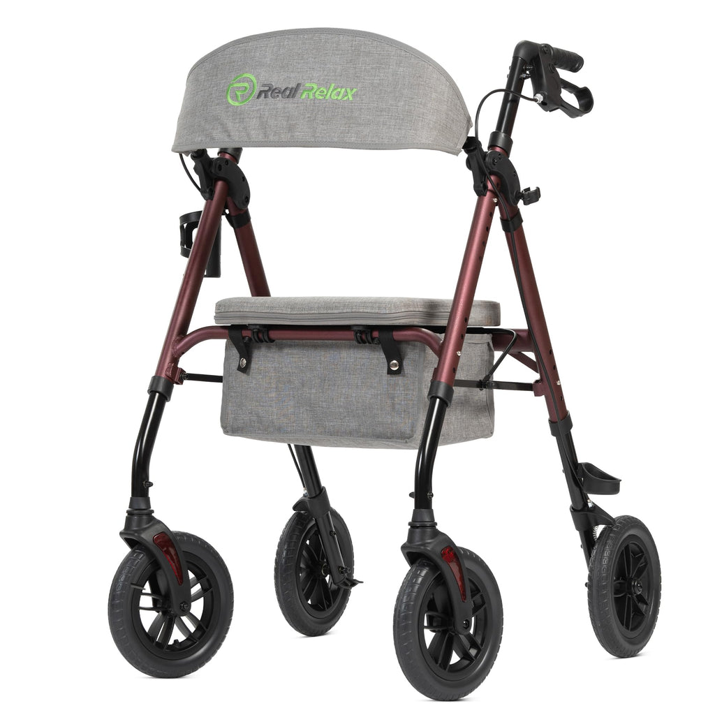 Light Red All Terrain Rollator Walker K719207