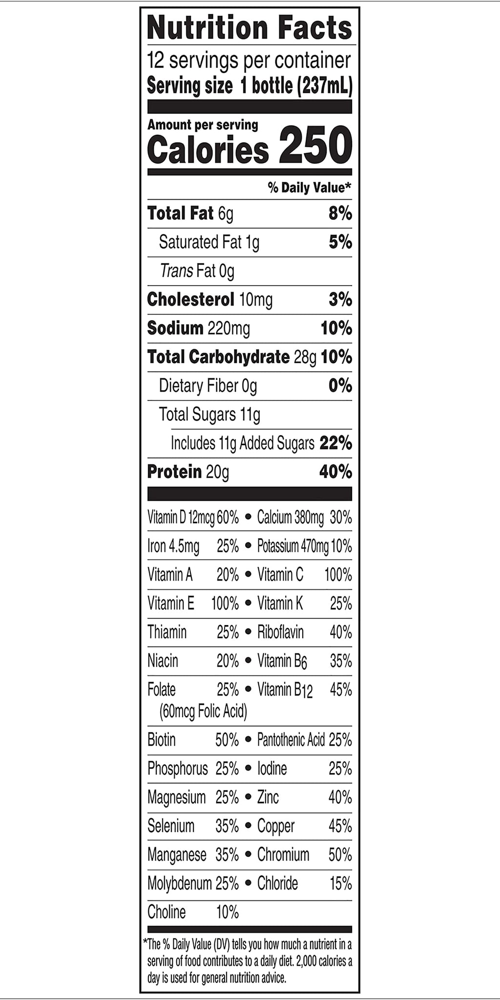 High Protein Nutritional Drink Rich Chocolate 8 FL OZ 12 CT A624