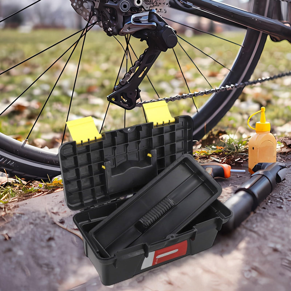 10 Inch Portable Plastic Toolbox with Two Layer Storage H78529