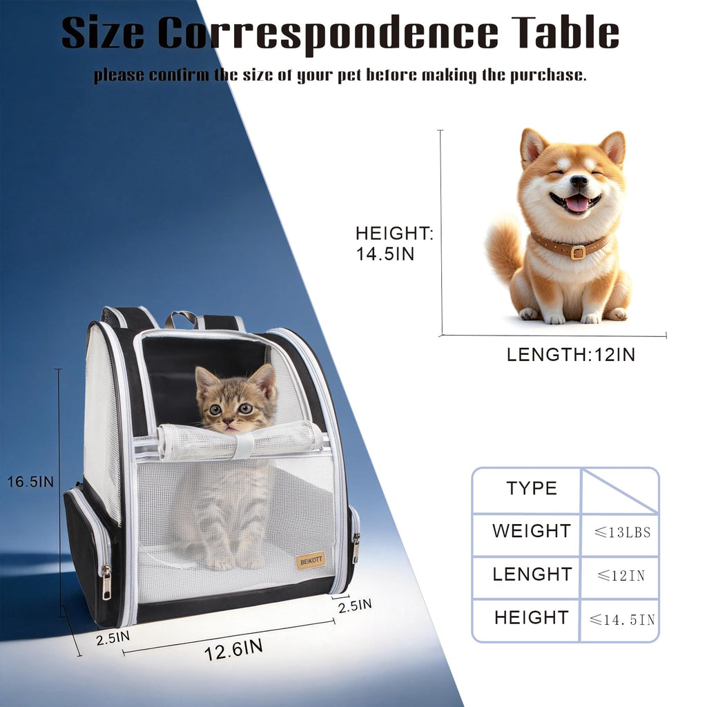 Large Breathable Pet Backpack U2336