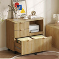 3 Drawer Wood File Cabinet Q975