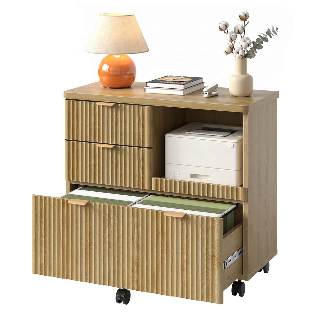 3 Drawer Wood File Cabinet Q975