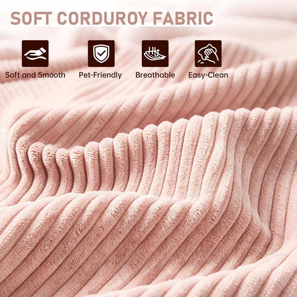 Pink 3-in-1 Convertible Folding Sofa Bed T3607