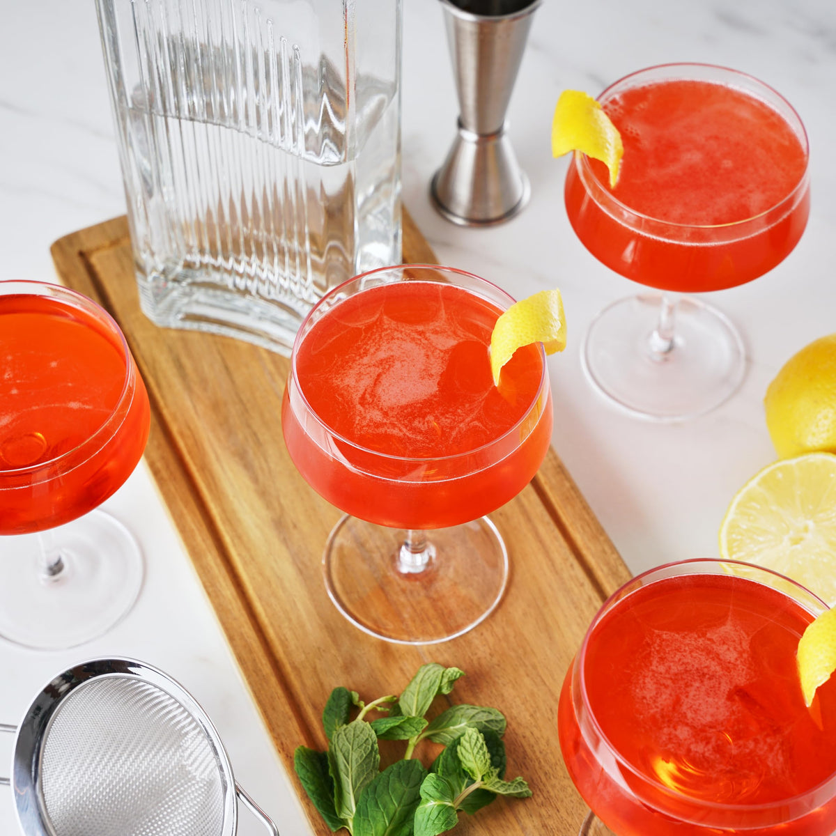 Crystal Coupe Cocktail Glasses Set of 4 J984
