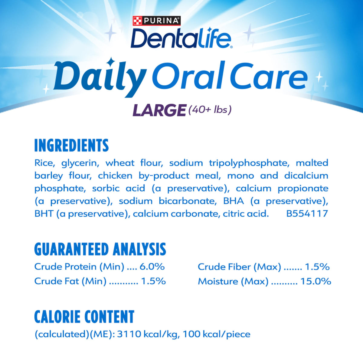 Daily Dental Chews for Large Dogs, 18 ct M8154