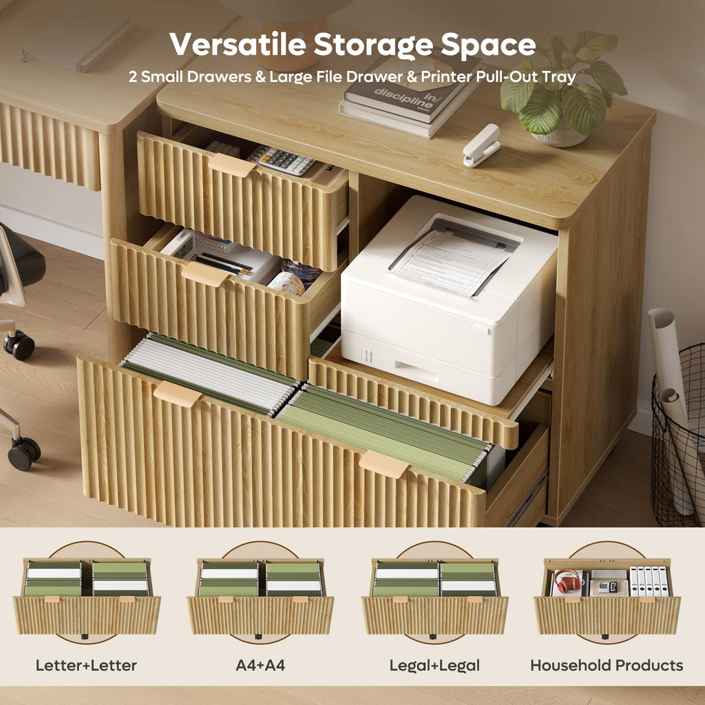 3 Drawer Wood File Cabinet Q975