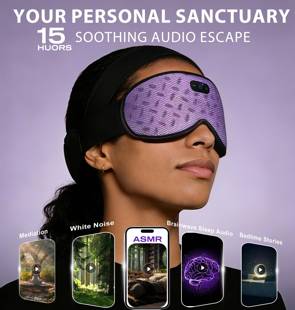 Bluetooth Sleep Mask Headphones with Hot & Cold Compress C476
