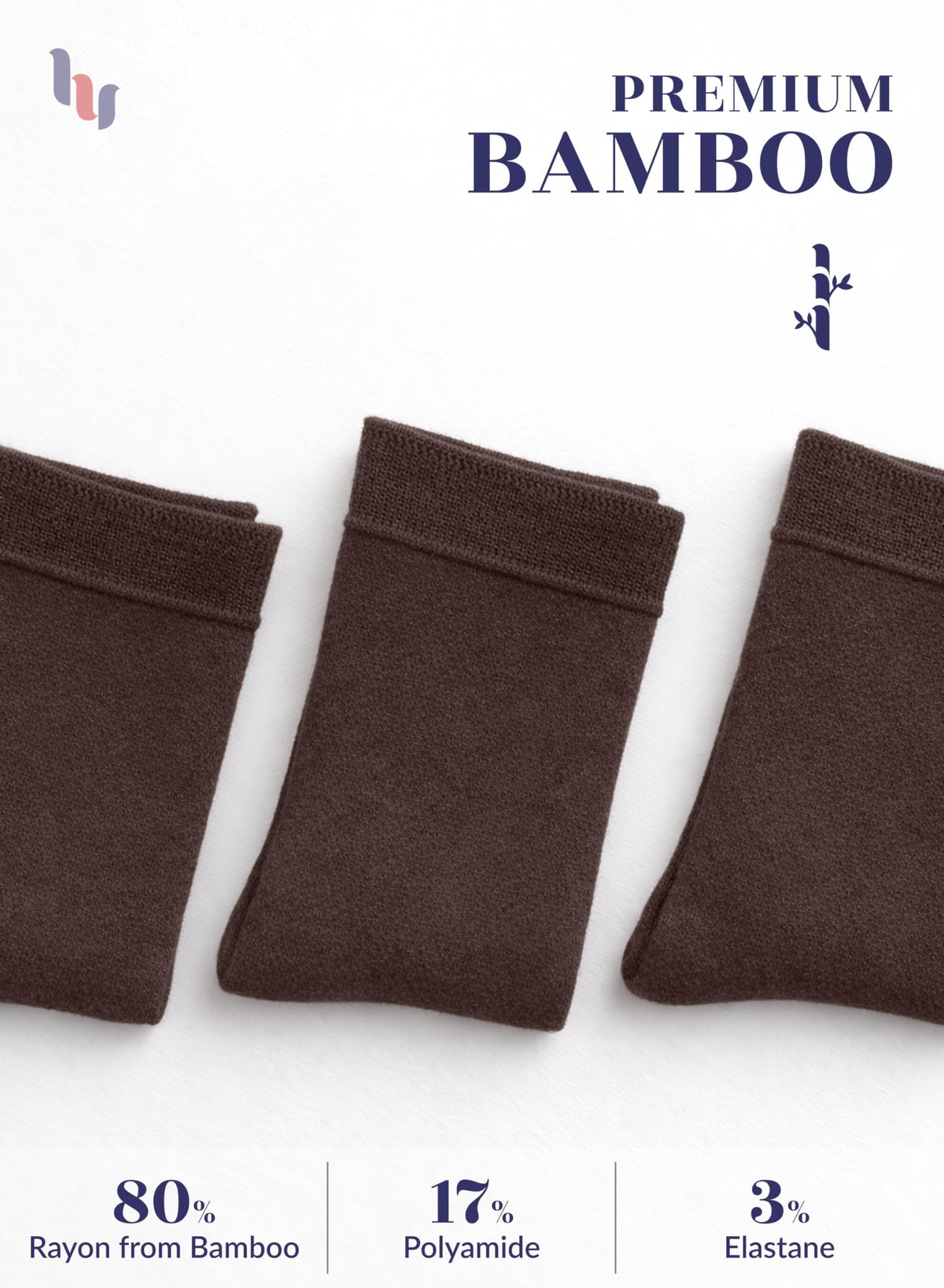 Women's Thin Bamboo Crew Socks, 3-6 Pairs S9652