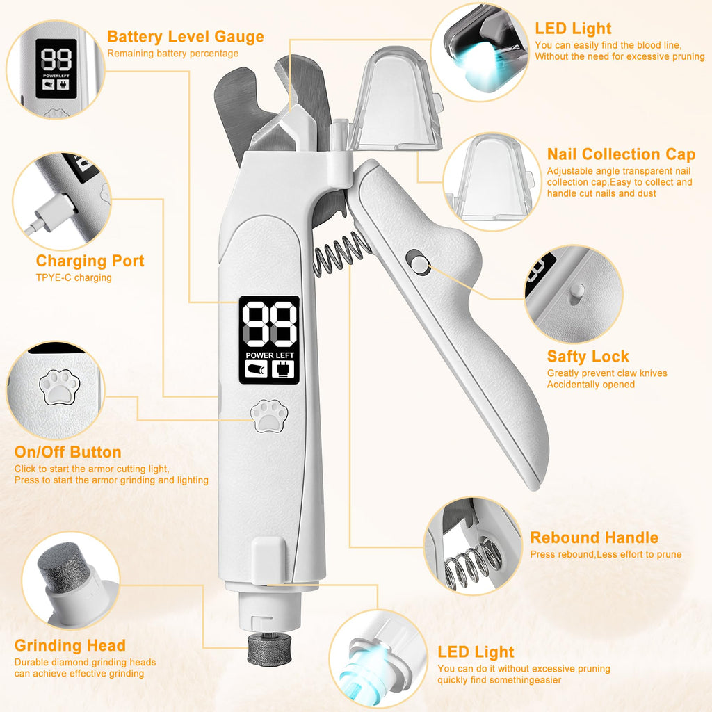 Dog Nail Clippers & Grinder with LED Light M885094