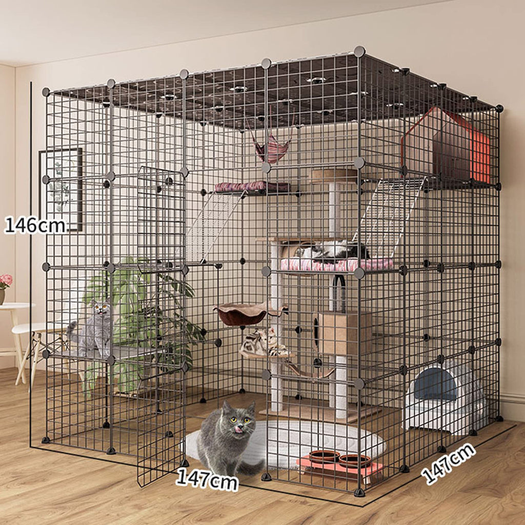Metal Wire Small Animal Cage 147 * 147 * 146cm K425