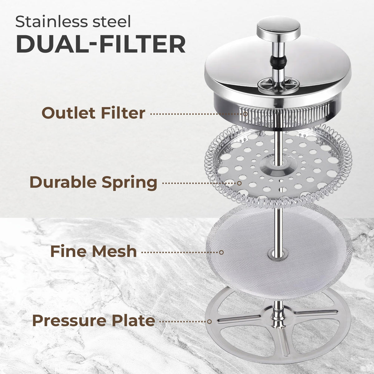 Glass French Press Coffee Maker 27oz L874