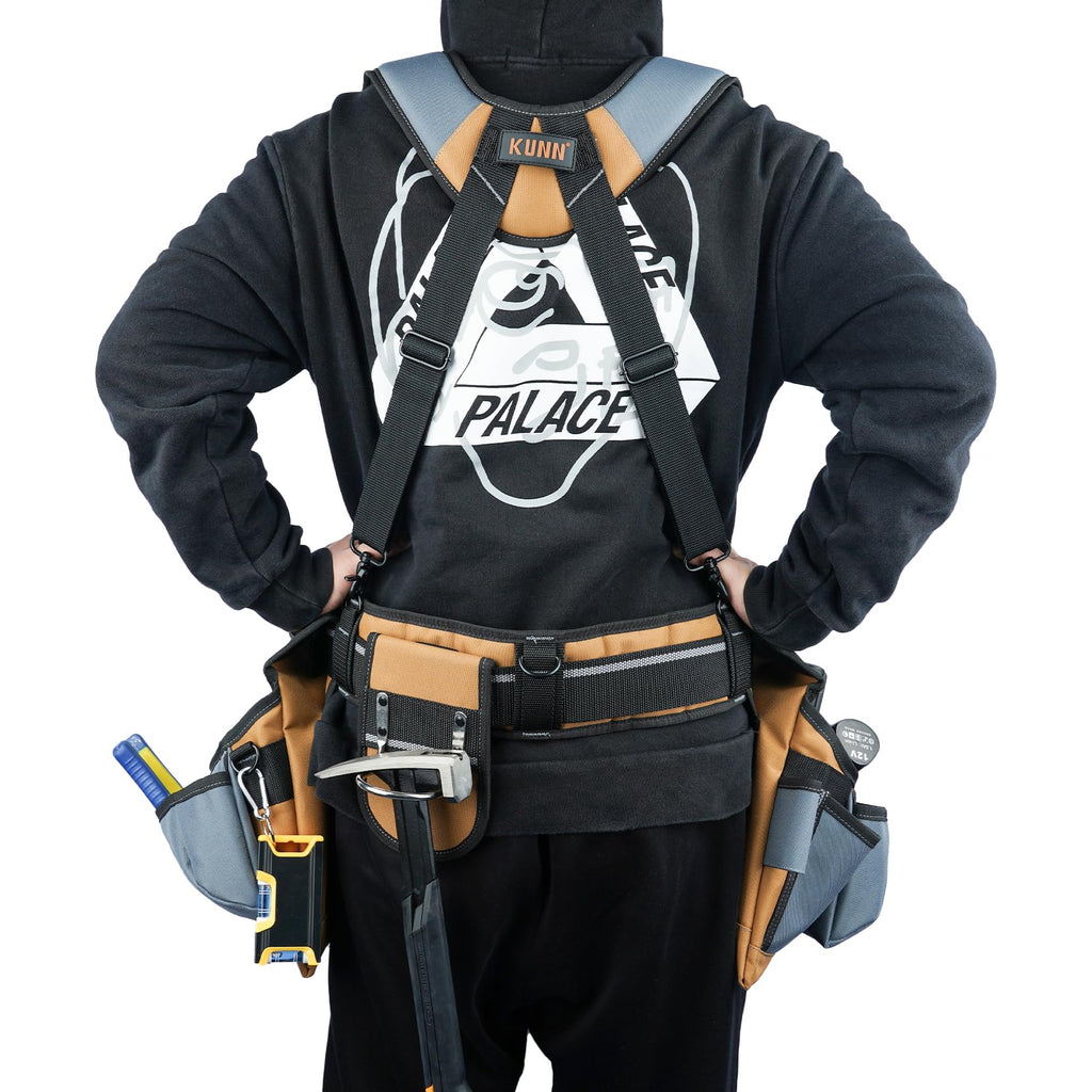 Khaki Carpenter Tool Belt with Suspenders B7141