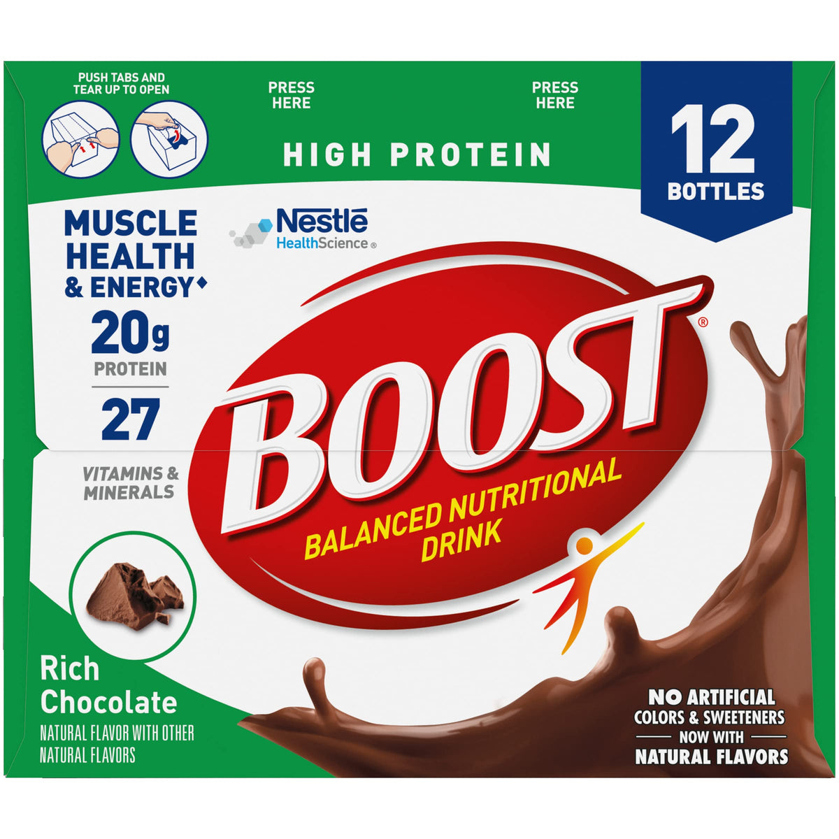 High Protein Nutritional Drink Rich Chocolate 8 FL OZ 12 CT A624